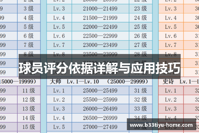 球员评分依据详解与应用技巧